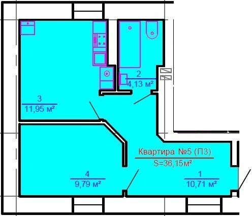 1-кімнатна 36.15 м² в ЖК Австрійська Садиба від забудовника, м. Рава-Руська