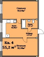 2-кімнатна 55.2 м² в ЖК на вул. Чорновола, 7 від забудовника, м. Новий Розділ