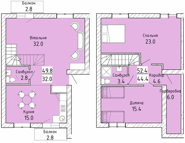 Двухуровневая 102.2 м² в ЖК Lemberg от 7 550 грн/м², с. Ременов