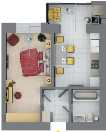 1-кімнатна 36.9 м² в ЖК Rubicon City від 13 900 грн/м², м. Винники