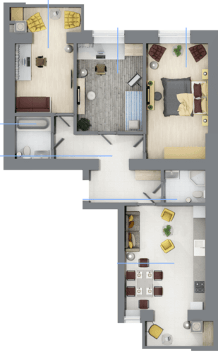 3-комнатная 91.4 м² в ЖК Rubicon City от 18 600 грн/м², г. Винники
