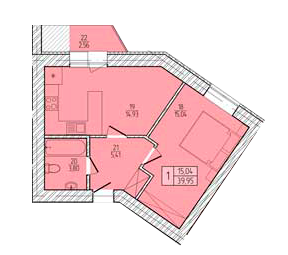 1-комнатная 39.95 м² в ЖК Злагода от 13 000 грн/м², г. Винники