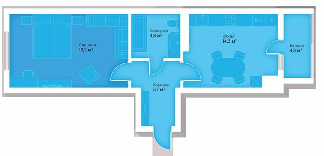 1-кімнатна 48.7 м² в ЖК Headwell від 22 600 грн/м², м. Трускавець