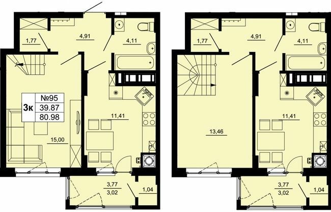 Двухуровневая 80.98 м² в ЖК Новый от 19 250 грн/м², Львов