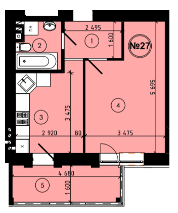 1-кімнатна 38.77 м² в ЖК на вул. Шухевича, 9 від 14 500 грн/м², м. Новояворівськ