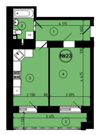 1-кімнатна 38.14 м² в ЖК на вул. Шухевича, 9 від 14 500 грн/м², м. Новояворівськ