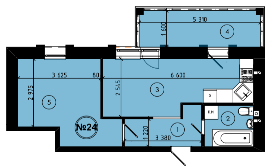 1-комнатная 39.72 м² в ЖК на ул. Шухевича, 9 от 14 500 грн/м², г. Новояворовск