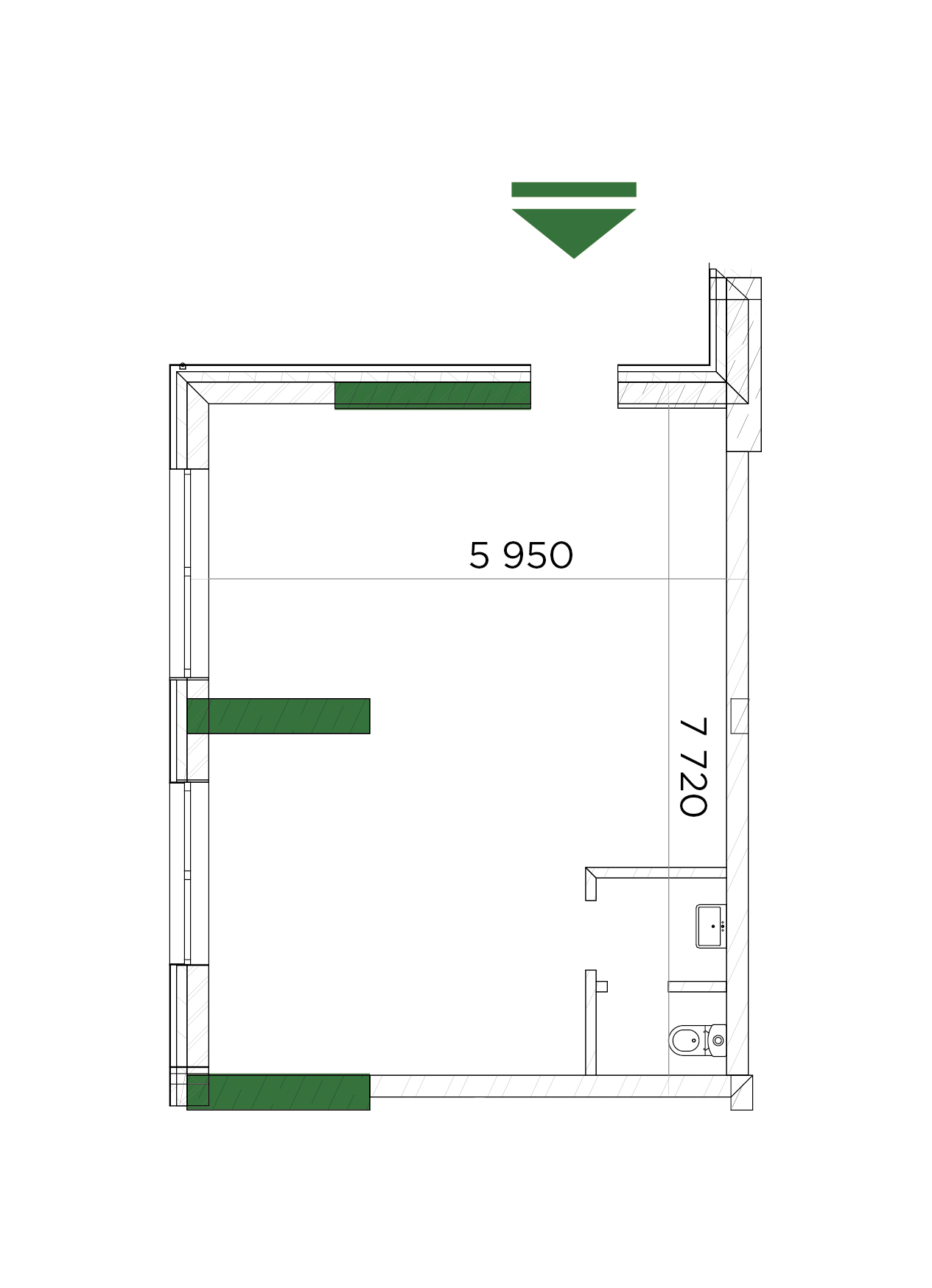 Приміщення вільного призначення 44.97 м² в ЖК Greenville Park від забудовника, Київ