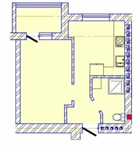 1-комнатная 32 м² в ЖК на ул. Университетская от 11 000 грн/м², г. Мелитополь