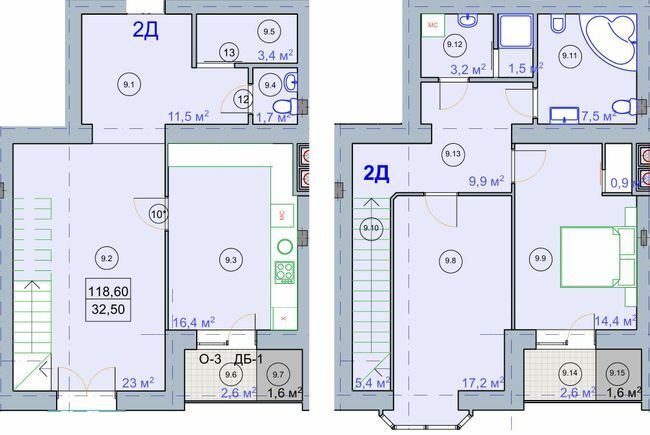 Двухуровневая 118.6 м² в ЖК на ул. Первомайская, 7 от 19 600 грн/м², г. Бердянск