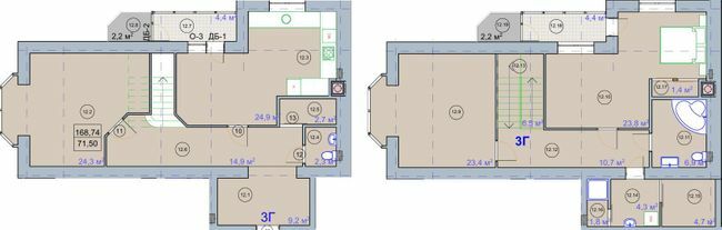 Двухуровневая 168.74 м² в ЖК на ул. Первомайская, 7 от 18 100 грн/м², г. Бердянск