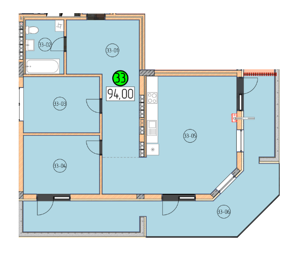 2-комнатная 94 м² в ЖК SilverPark от 25 350 грн/м², Ужгород