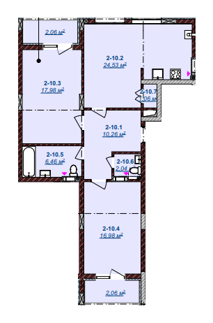 3-кімнатна 83 м² в ЖК Щасливий від 13 200 грн/м², Ужгород