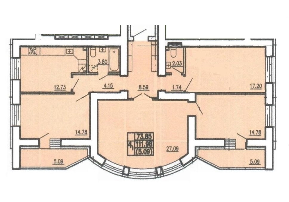 4-кімнатна 112 м² в ЖК Чайка від 23 500 грн/м², с. Чайки