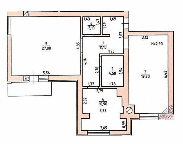 2-кімнатна 75.3 м² в ЖК Панський острів від забудовника, Чернівці