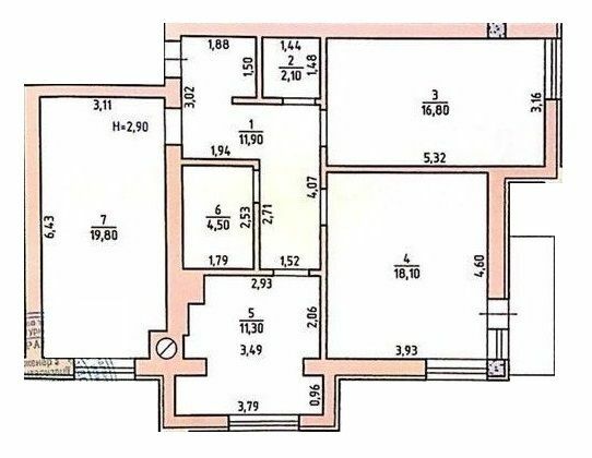 3-комнатная 84.5 м² в ЖК Панский остров от застройщика, Черновцы