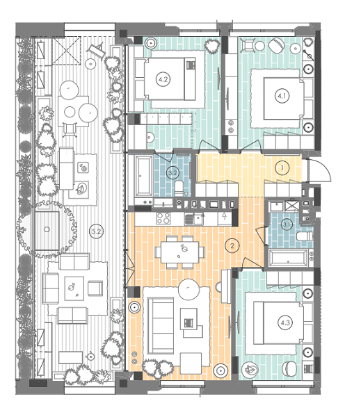 1-кімнатна 44.8 м² в ЖК Файна Таун від 38 584 грн/м², Київ