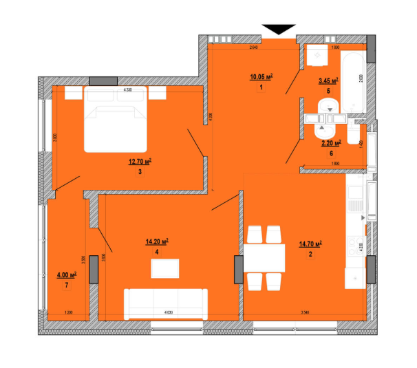 2-комнатная 61.3 м² в ЖК Forward от 43 664 грн/м², Киев