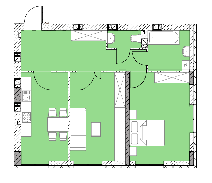 2-комнатная 68.96 м² в ЖК Ріел Сіті от 19 121 грн/м², Львов