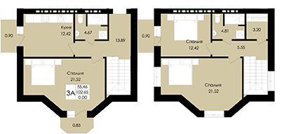 Двухуровневая 102.65 м² в ЖК Французский дом (Зеленый Мыс) от 18 700 грн/м², с. Крыжановка