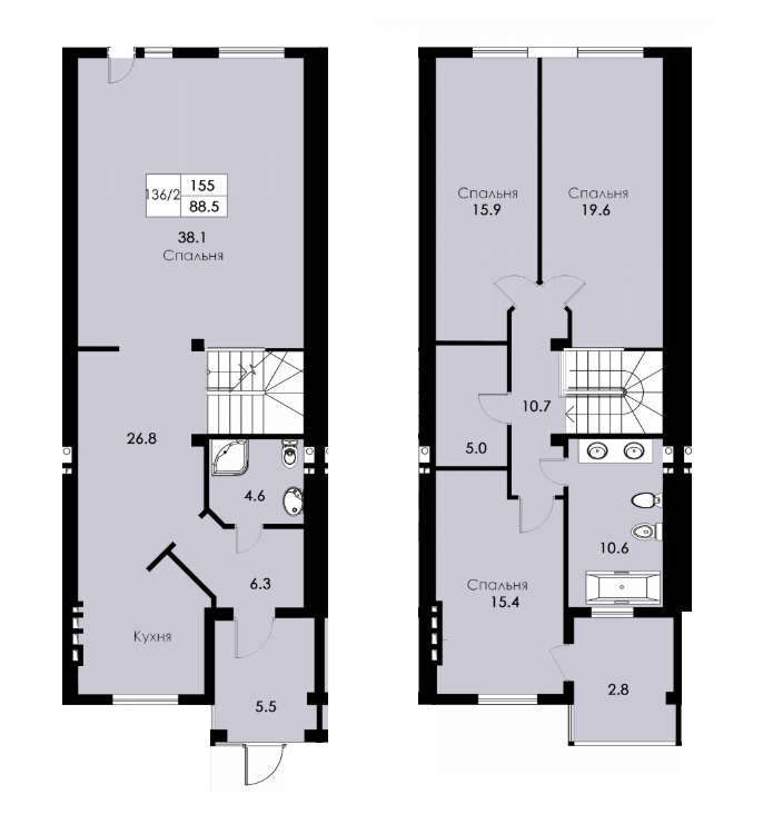 Таунхаус 155 м² в Таунхаусы Зеленый Мыс от 22 968 грн/м², Одесса