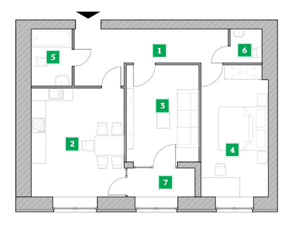 2-комнатная 60.93 м² в ЖК Компаньон от 13 782 грн/м², с. Сокольники