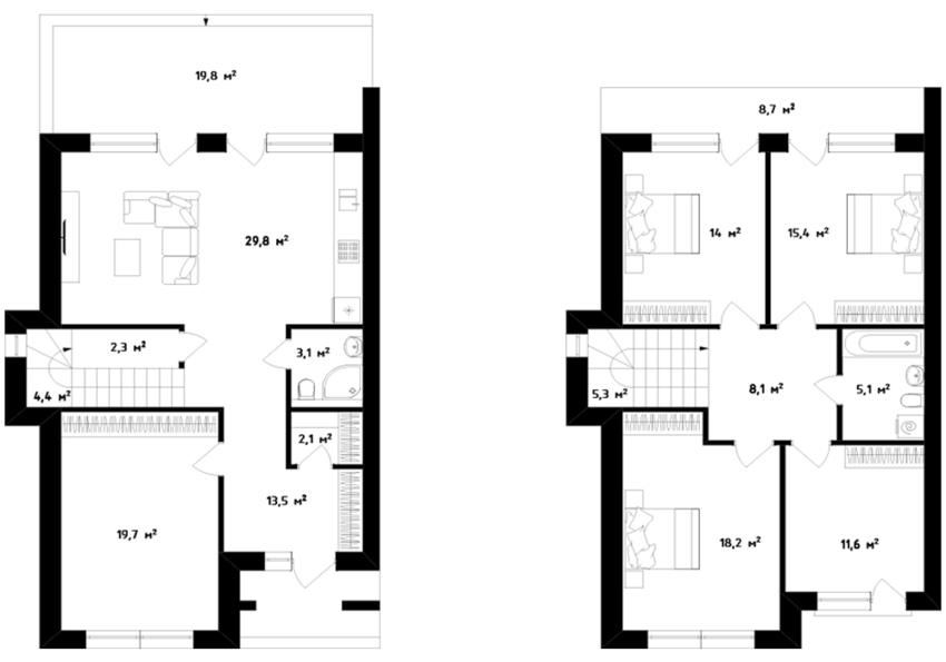 Таунхаус 155 м² в Таунхаус Вишневый от 22 581 грн/м², Ужгород