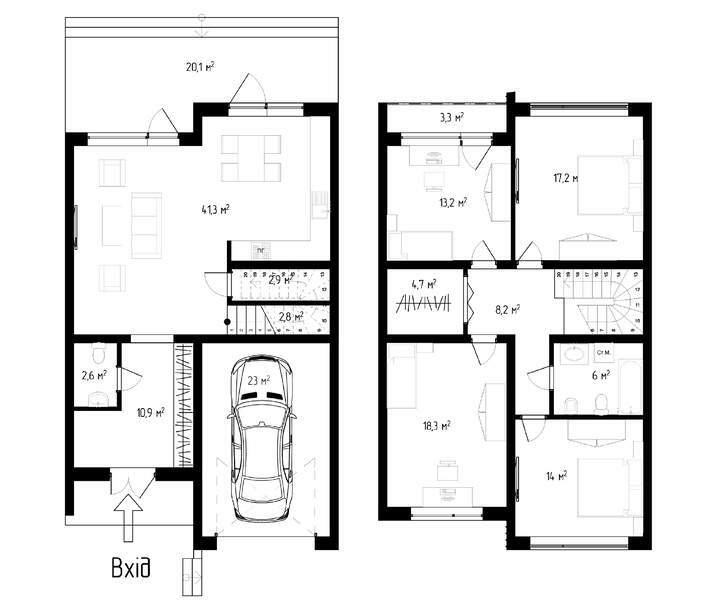 Таунхаус 167 м² в Таунхаус Джерельна від 20 539 грн/м², Ужгород