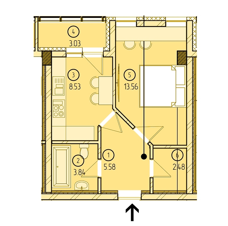 1-комнатная 37.02 м² в ЖК Престиж от 22 550 грн/м², Ужгород