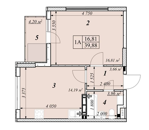 1-комнатная 39.88 м² в ЖК Звездная Башня 2 от 22 800 грн/м², г. Вышгород