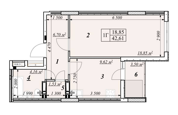1-комнатная 42.61 м² в ЖК Звездная Башня 2 от 22 800 грн/м², г. Вышгород