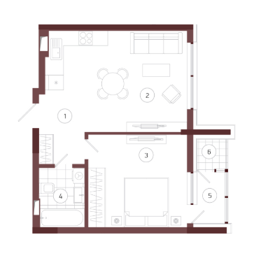 1-кімнатна 49.55 м² в ЖК Obolon Plaza від 59 950 грн/м², Київ