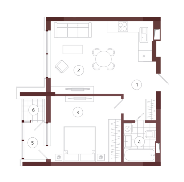 1-комнатная 50.07 м² в ЖК Obolon Plaza от 59 950 грн/м², Киев