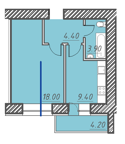 1-комнатная 37 м² в ЖК Свитанок от 17 000 грн/м², г. Борисполь