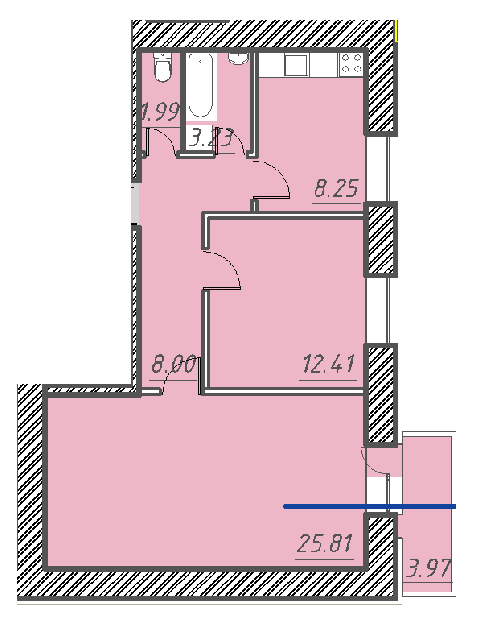2-комнатная 60.84 м² в ЖК Свитанок от 16 650 грн/м², г. Борисполь