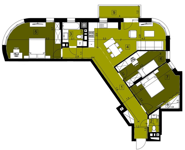 3-кімнатна 93.37 м² в ЖК Парус Riverside від 21 100 грн/м², Ужгород