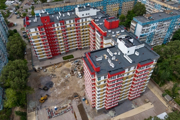Ход строительства ЖК Алые Паруса, май, 2020 год
