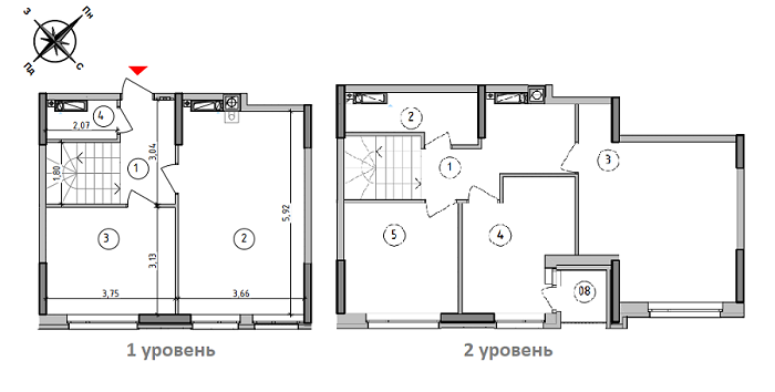 Дворівнева 95.22 м² в ЖК Оптимісто від 19 000 грн/м², с. Гатне