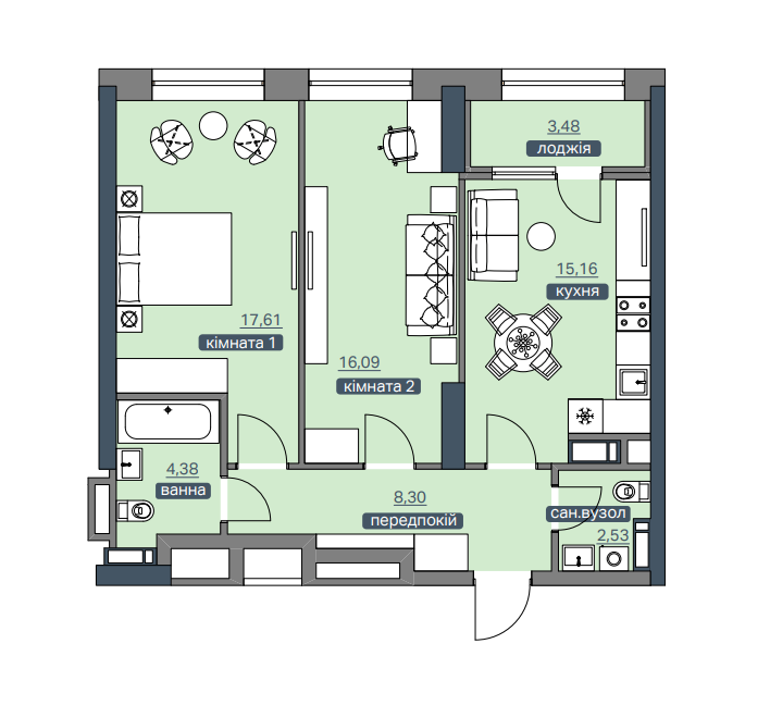 2-кімнатна 67.48 м² в ЖК Метрополіс від 33 724 грн/м², Київ