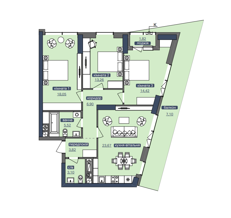 3-комнатная 97.66 м² в ЖК Метрополис от 30 050 грн/м², Киев