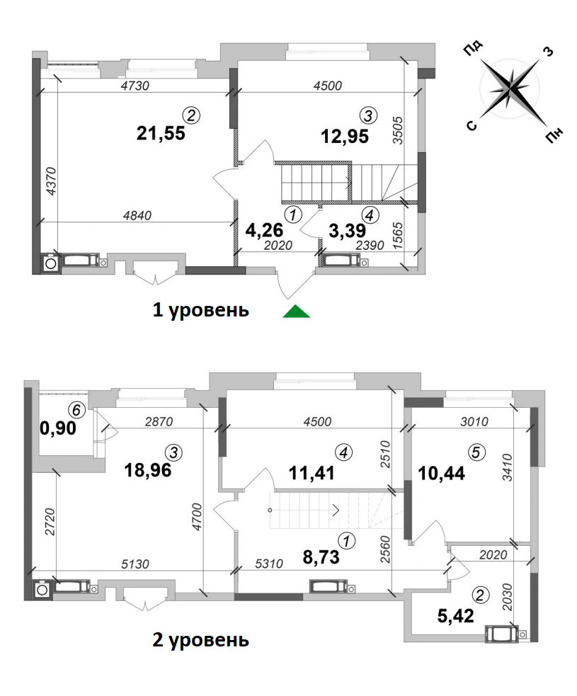 Двухуровневая 98 м² в ЖК Оптимісто от 22 000 грн/м², с. Гатное