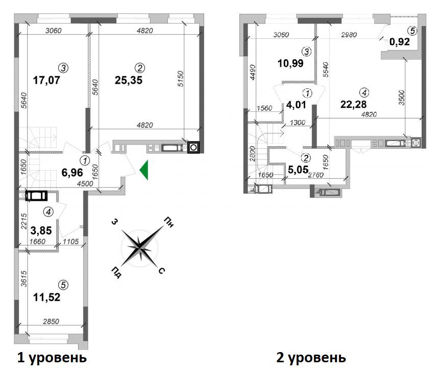 Двухуровневая 108 м² в ЖК Оптимісто от 16 000 грн/м², с. Гатное