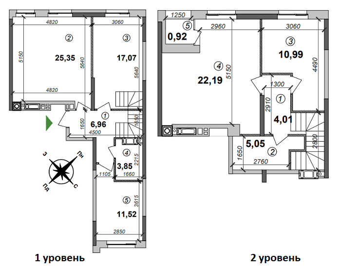 Дворівнева 107.91 м² в ЖК Оптимісто від 21 500 грн/м², с. Гатне