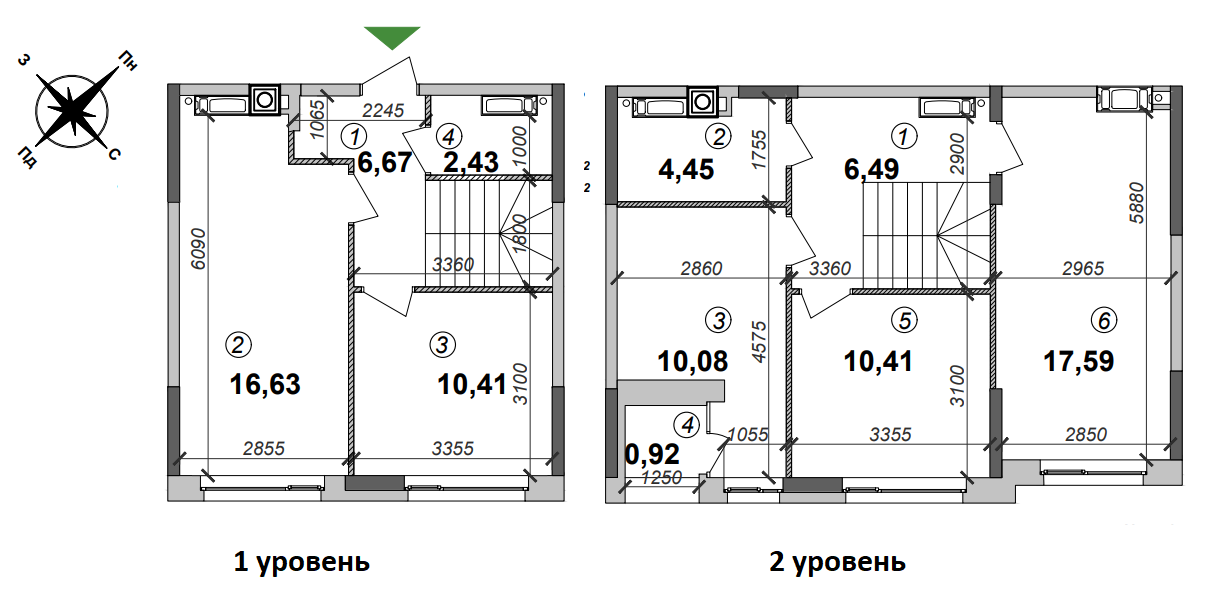 Дворівнева 86.06 м² в ЖК Оптимісто від 17 600 грн/м², с. Гатне