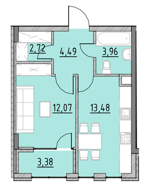 1-кімнатна 40.1 м² в ЖК Велика Британія від 15 900 грн/м², Львів