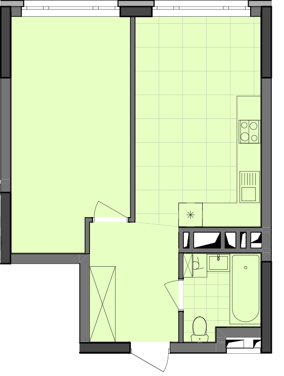 1-кімнатна 44.54 м² в ЖК Dibrova Park від 25 150 грн/м², Київ