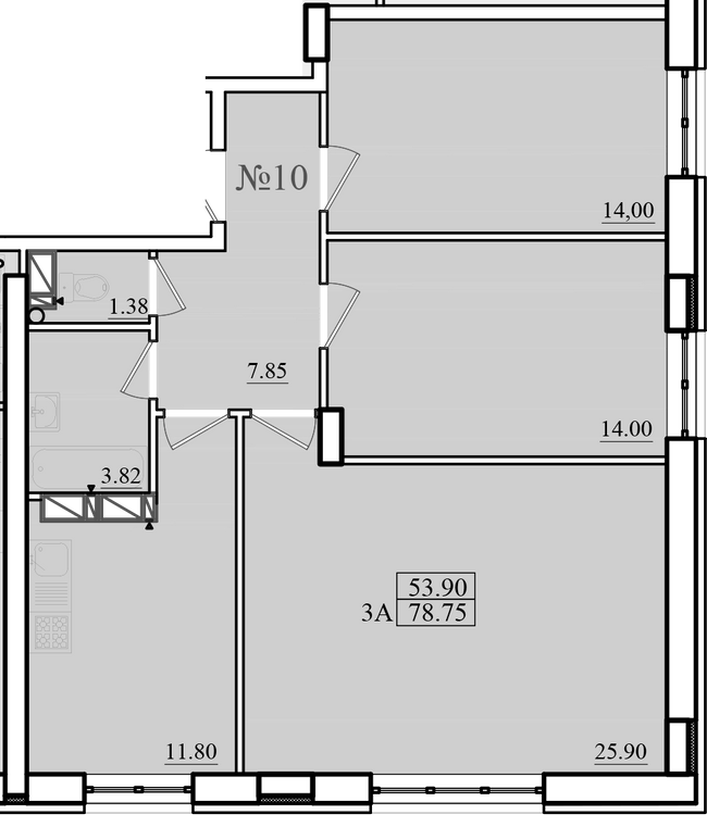 3-комнатная 78.75 м² в ЖК Морской от 19 800 грн/м², г. Черноморск