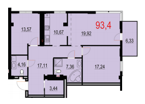 3-кімнатна 93.4 м² в ЖК Бульвар Європейський від 20 500 грн/м², Івано-Франківськ