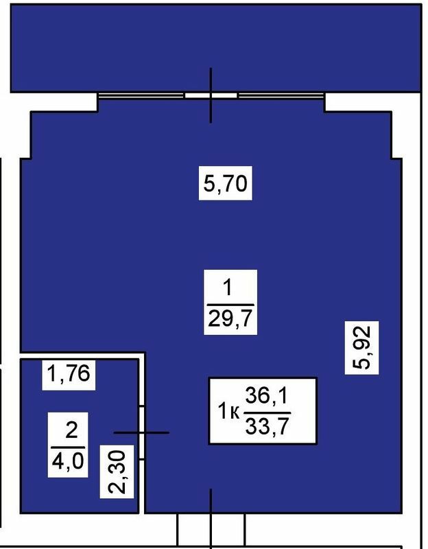 1-комнатная 36.1 м² в ЖК Ливерпуль от застройщика, Одесса