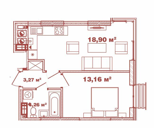 1-комнатная 39.59 м² в ЖК Crystal Avenue от 35 500 грн/м², с. Петропавловская Борщаговка